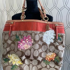 Coach embroidered bag. Like new. Carried once.